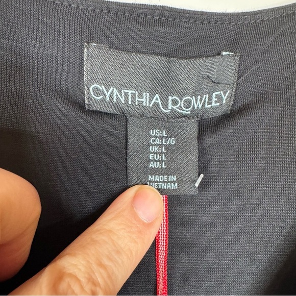 Cynthia Rowley NWT Black Knit Sleeveless Midi Dress Size Large - Picture 3 of 5